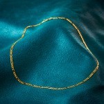 Goldkette als Figarokette in Gelbgold 333 / 8K, 55 cm lang, 3,1 mm breit, Gewicht ca. 6.4 g.
