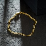 Armband als Figarokette in Gelbgold 333 / 8 K, 20 cm lang, 3,1mm breit, Gewicht ca. 2.5 g.