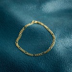 Armband als Figarokette in Gelbgold 333 / 8K, 19 cm lang, 3,1 mm breit, Gewicht ca. 2.4 g.