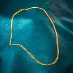 Goldkette als Panzerkette facettiert in Gelbgold 585 / 14K, 60 cm lang, 3,9 mm breit, Gewicht ca. 16.6 g.