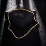 Goldkette als Kordelkette hohl in Bicolor Gelbgold / Weißgold 585 / 14K, 50 cm lang, 3,3 mm breit, Gewicht ca. 13.3 g.