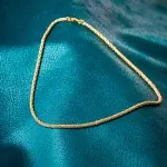Goldkette als Kordelkette hohl in Bicolor Gelbgold / Weißgold 585 / 14K, 45 cm lang, 3,3 mm breit, Gewicht ca. 12 g.