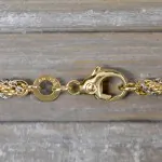 Armband als Kordelkette hohl Bicolor in Gelbgold / Weißgold 333 / 8K, 18,5 cm lang, 3,3 mm breit, Gewicht ca. 4.3 g.