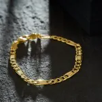 Armband als Fantasiekette in Gelbgold 333 / 8 Karat, 19.5 cm lang, 5.2 mm breit, Gewicht ca. 4.2 g.