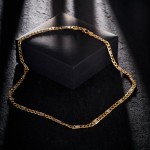 Goldkette als Fantasiekette Bicolor in Gelbgold / Weißgold 333 / 8K, 50 cm lang, 5,2 mm breit, Gewicht ca. 9.7 g.