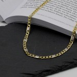 Goldkette als Fantasiekette Bicolor in Gelbgold / Weißgold 333 / 8K, 45 cm lang, 5,2 mm breit, Gewicht ca. 8.5 g.