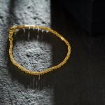 Armband als Königskette in Gelbgold 585 / 14K, 18 cm lang, 3,2 mm breit, Gewicht ca. 12.7 g.