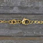 Goldkette als Zwillingspanzerkette in Gelbgold 333 / 8K, 45 cm lang, 2,1 mm breit, Gewicht ca. 2.6 g.