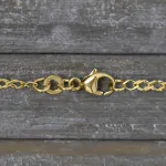 Goldkette als Zwillingspanzerkette in Gelbgold 333 / 8 Karat, 55 cm lang, 2.1 mm breit, Gewicht ca. 3.2