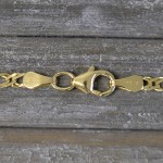 Goldkette als Zwillingspanzerkette in Gelbgold 375 / 9K, 65 cm lang, 2,9 mm breit, Gewicht ca. 6.3 g.