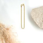 Armband als Zwillingspanzerkette in Gelbgold 333 / 8K, 19 cm lang, 2,9 mm breit, Gewicht ca. 2.1 g.