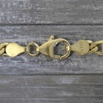 Goldkette als Fantasiekette hohl in Gelbgold 333 / 8K, 36 cm lang, 5,2 mm breit, Gewicht ca. 7.4 g.