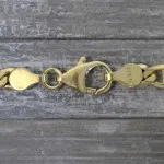 Goldkette als Fantasiekette hohl in Gelbgold 333 / 8K, 40 cm lang, 5,2 mm breit, Gewicht ca. 8.2 g.