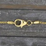 Goldkette als Zopfkette in Gelbgold 333 / 8K, 40 cm lang, 1,3 mm breit, Gewicht ca. 2.2 g.