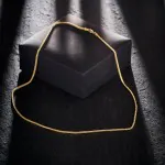 Goldkette als Bingokette in Gelbgold 585 / 14K, 80 cm lang, 1,5 mm breit, Gewicht ca. 12.4 g.