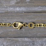 Goldkette als Tigeraugenkette hohl in Gelbgold 333 / 8K, 45 cm lang, 2,5 mm breit, Gewicht ca. 2.6 g.