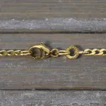 Goldkette als Panzerkette weit in Gelbgold 333 / 8K, 55 cm lang, 2,1 mm breit, Gewicht ca. 4.4 g.