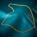 Goldkette als Figarokette diamantiert Gliederung 3+1 in Gelbgold 585 / 14K, 50 cm lang, 2,8 mm breit, Gewicht ca. 9.8 g.