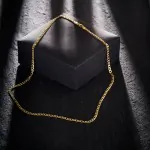 Goldkette als Panzerkette facettiert in Gelbgold 585 / 14K, 60 cm lang, 3,1 mm breit, Gewicht ca. 7.5 g.