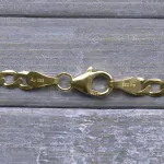 Goldkette als Panzerkette weit in Gelbgold 333 / 8 Karat, 65 cm lang, 3.3 mm breit, Gewicht ca. 7.1