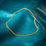 Goldkette als Panzerkette facettiert in Gelbgold 585 / 14K, 36 cm lang, 5 mm breit, Gewicht ca. 9.6 g.