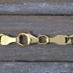 Goldkette als Fantasiekette Bicolor in Gelbgold / Weißgold 333 / 8K, 45 cm lang, 3,5 mm breit, Gewicht ca. 3.7 g.
