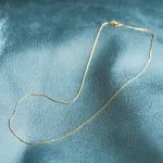 Goldkette als Schlangenkette diamantiert in Gelbgold 375 / 9K, 50 cm lang, 0,8 mm breit, Gewicht ca. 3 g.