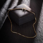 Goldkette als Schlangenkette diamantiert in Gelbgold 333 / 8K, 50 cm lang, 1 mm breit, Gewicht ca. 4.8 g.