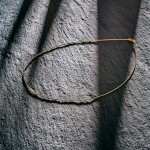 Goldkette als Tondakette in Gelbgold 585 / 14K, 40 cm lang, 0,8 mm breit, Gewicht ca. 2.6 g.