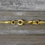 Armband als Ankerkette diamantiert in Gelbgold 333 / 8 Karat, 17 cm lang, 2.5 mm breit, Gewicht ca. 4.9