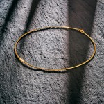Goldkette als Tondakette oval in Gelbgold 585 / 14K, 45 cm lang, 1,9 mm breit, Gewicht ca. 7.2 g.