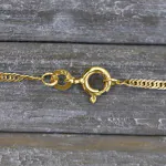 Goldkette als Singapurkette in Weißgold 333 / 8 Karat, 55 cm lang, 1.8 mm breit, Gewicht ca. 2.7