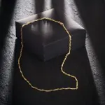 Goldkette als Singapurkette in Gelbgold 585 / 14K, 90 cm lang, 2,2 mm breit, Gewicht ca. 7.2 g.