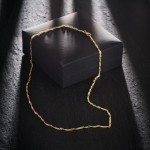 Goldkette als Singapurkette in Gelbgold 375 / 9K, 50 cm lang, 2,2 mm breit, Gewicht ca. 3.7 g.
