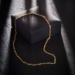 Goldkette als Singapurkette in Gelbgold 375 / 9 Karat, 34 cm lang, 2.2 mm breit, Gewicht ca. 2.2 g.