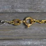 Goldkette als Singapurkette in Bicolor Gelbgold / Weißgold 333 / 8K, 60 cm lang, 2,4 mm breit, Gewicht ca. 5.1 g.