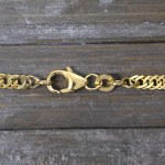 Goldkette als Singapurkette in Gelbgold 333 / 8K, 45 cm lang, 2,9 mm breit, Gewicht ca. 5.6 g.