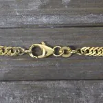 Goldkette als Singapurkette in Gelbgold 333 / 8K, 85 cm lang, 2,9 mm breit, Gewicht ca. 10.2 g.