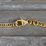 Goldkette als Singapurkette Bicolor in Gelbgold / Weißgold 333 / 8K, 42 cm lang, 2,9 mm breit, Gewicht ca. 5 g.