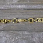 Goldkette als Singapurkette in Gelbgold 333 / 8K, 50 cm lang, 3,4 mm breit, Gewicht ca. 9 g.