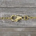 Goldkette als Ankerkette diamantiert in Gelbgold 333 / 8K, 60 cm lang, 1,8 mm breit, Gewicht ca. 8 g.