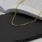 Goldkette als Ankerkette diamantiert in Gelbgold 375 / 9K, 45 cm lang, 2,5 mm breit, Gewicht ca. 12.2 g.