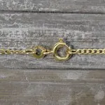 Goldkette als Figarokette diamantiert in Gelbgold 333 / 8K, 95 cm lang, 1,9 mm breit, Gewicht ca. 6.3 g.