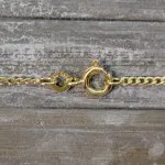 Goldkette als Figarokette diamantiert in Gelbgold 333 / 8K, 40 cm lang, 1,9 mm breit, Gewicht ca. 2.7 g.