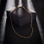 Goldkette als Venezianerkette rund geschlagen in Gelbgold 375 / 9K, 45 cm lang, 1,2 mm breit, Gewicht ca. 3.1 g.