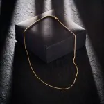 Goldkette als Venezianerkette rund geschlagen in Gelbgold 375 / 9K, 45 cm lang, 1,2 mm breit, Gewicht ca. 3.1 g.
