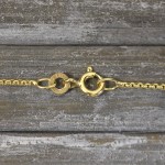 Goldkette als Venezianerkette rund geschlagen in Gelbgold 333 / 8K, 75 cm lang, 1,2 mm breit, Gewicht ca. 5.2 g.