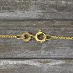 Goldkette als Venezianerkette rund geschlagen in Gelbgold 333 / 8K, 95 cm lang, 1,2 mm breit, Gewicht ca. 6.6 g.