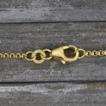 Goldkette als Venezianerkette rund geschlagen in Gelbgold 333 / 8K, 70 cm lang, 1,5 mm breit, Gewicht ca. 9.1 g.