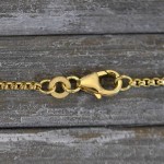 Goldkette als Venezianerkette rund geschlagen in Gelbgold 333 / 8K, 55 cm lang, 1,5 mm breit, Gewicht ca. 7.2 g.